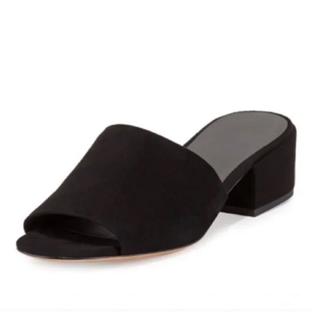 VINCE Rachelle 2 Slide Sandals Black Suede Size 5